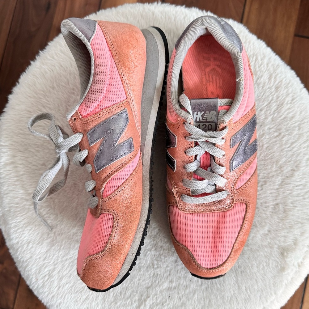 New Balance 420 Running Shoes Womens U420CL Mesh Metallic Pink Gym Sz: 8